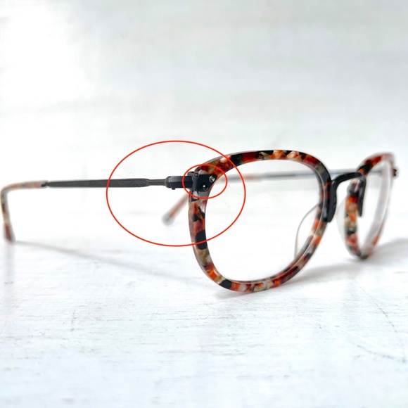 Anglo American Optical Mosaic Confetti Red Orange Multi Marble Acetate 'Rialto' - Picture 10 of 16